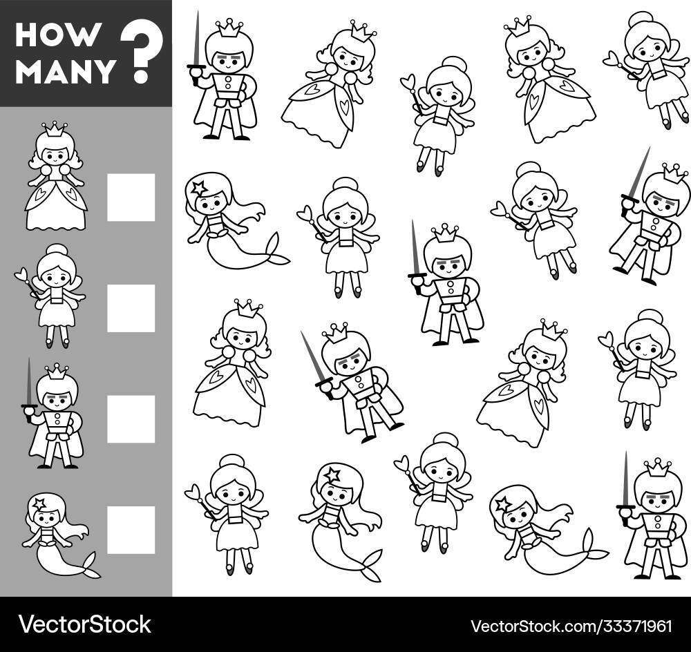 Counting game for preschool children count how Counting game for preschool children count how vector image
