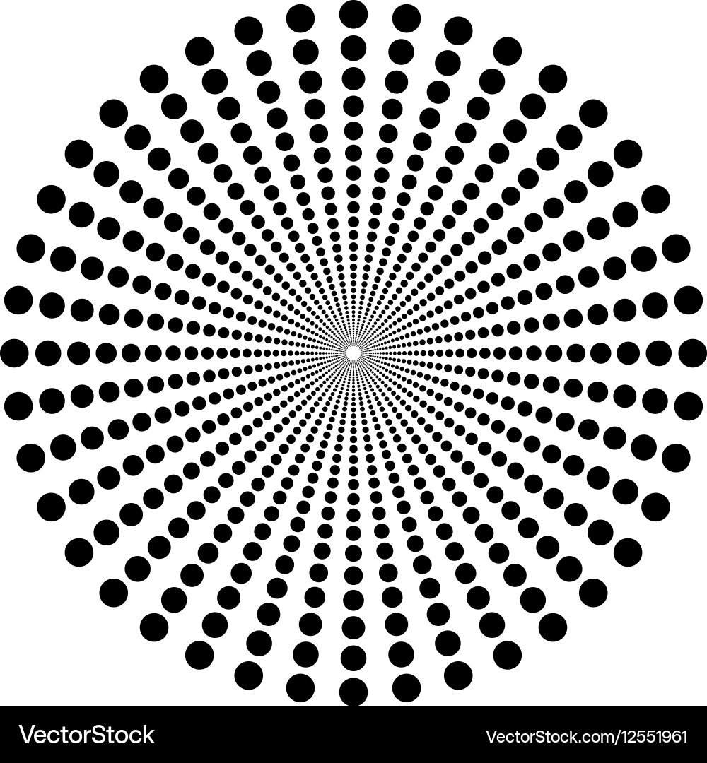 Depth Circles Halftone Pattern Vector Image