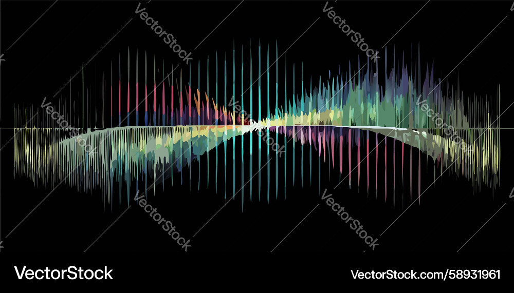 Dynamic Linear Sound Waves Vector Image