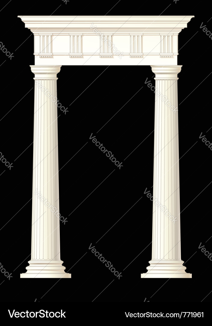 Elegant Classical Columns vector image