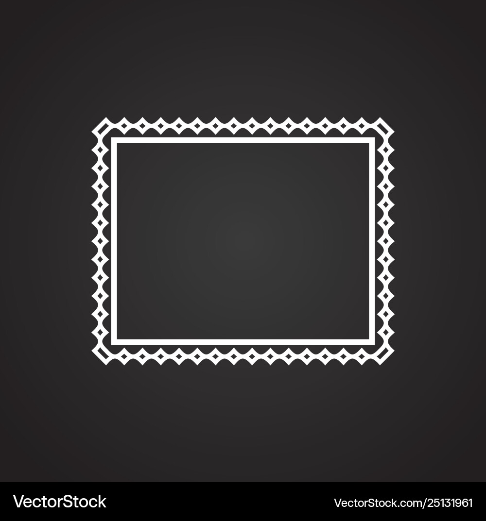 Frame icon on background for graphic and web Frame icon on background for graphic and web vector image