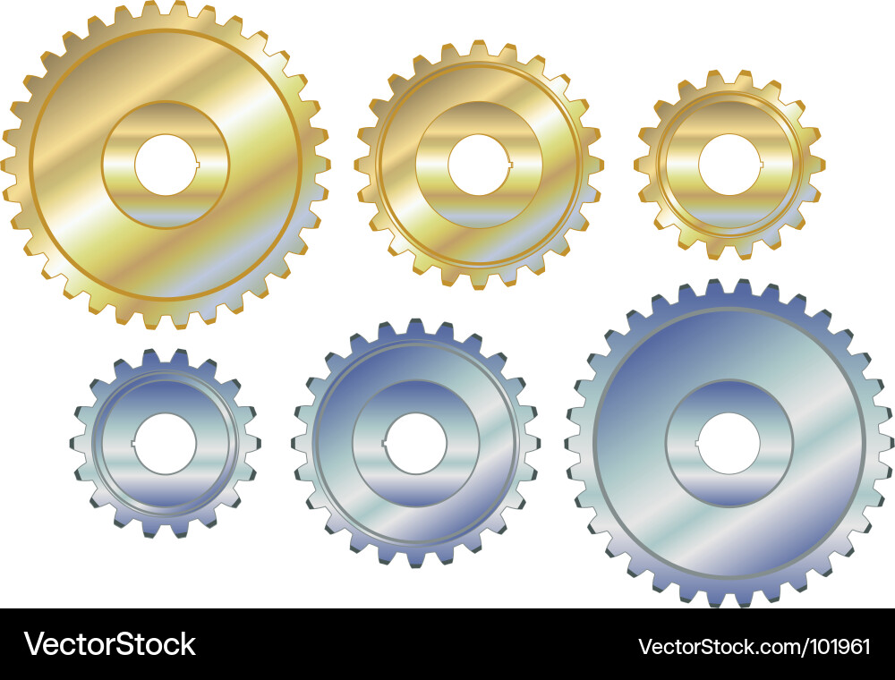 Interlocking Sprockets Vector Image