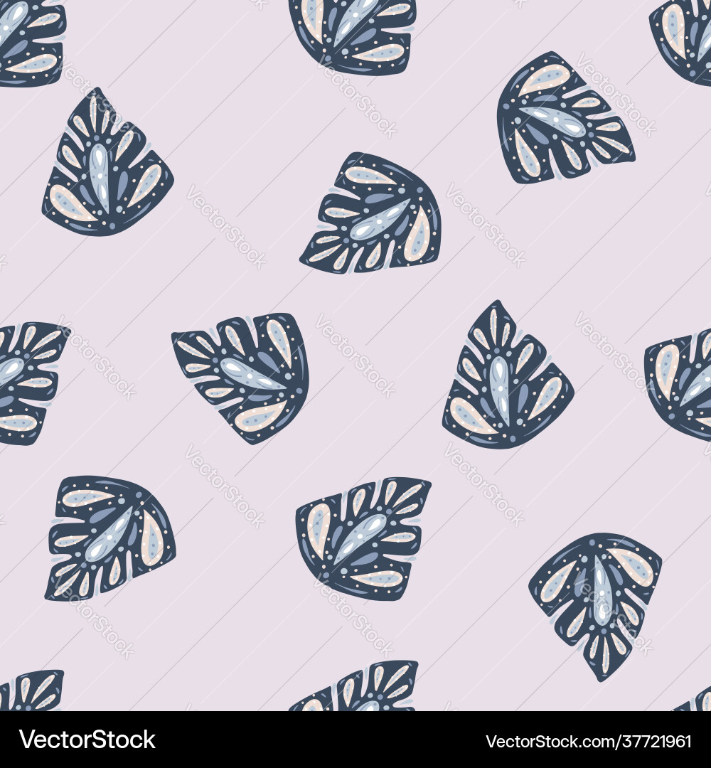 Random abstract monstera shapes seamless pattern Random abstract monstera shapes seamless pattern vector image