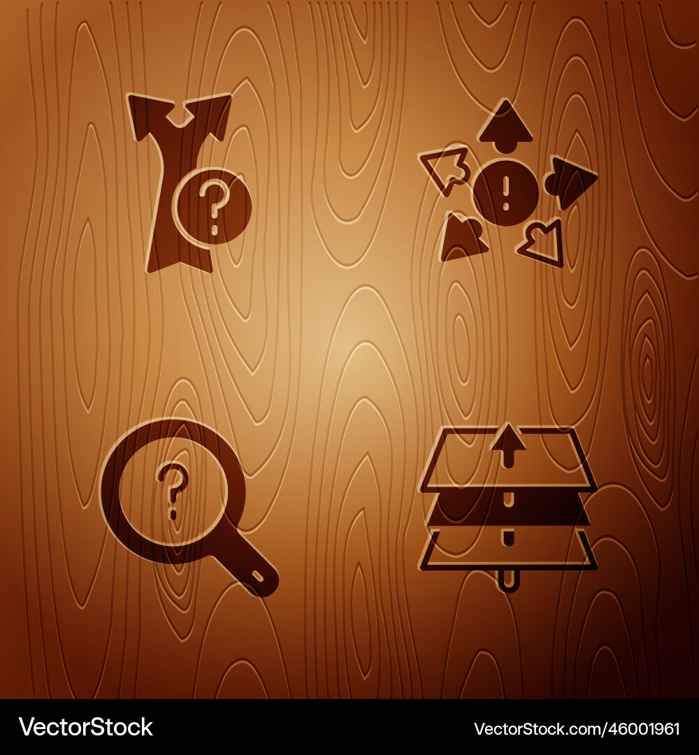 Set layers arrow unknown search and many ways Set layers arrow unknown search and many ways Vector Image