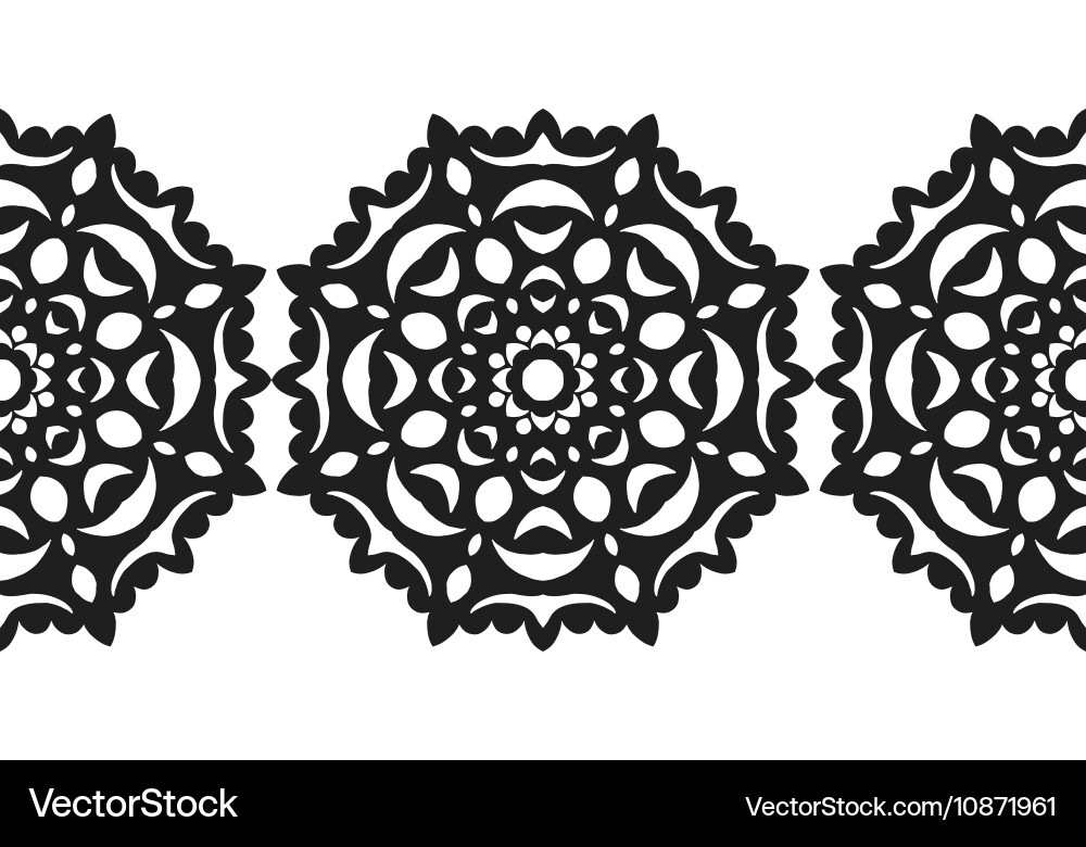 Snowflake christmas seamless pattern circular vector image
