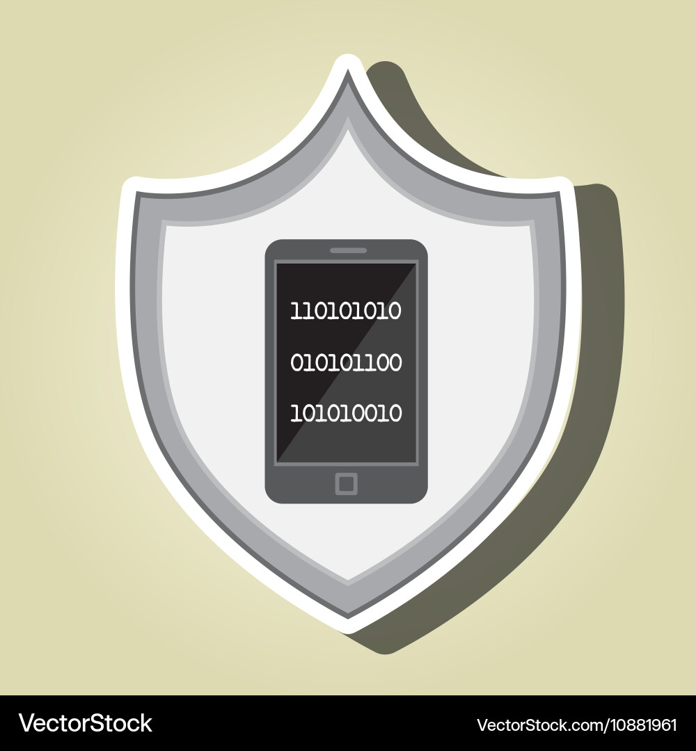 Symbol smartphone binary data vector image