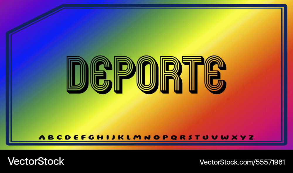 Text effects with editable colors and abstract Vector Image