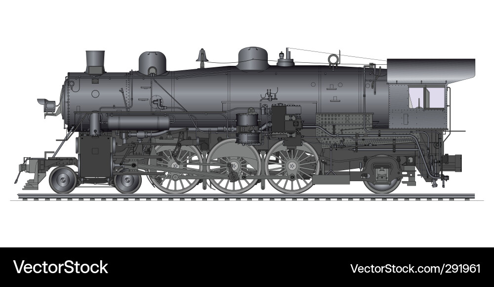 Vintage Dampflokomotive Vektorbild