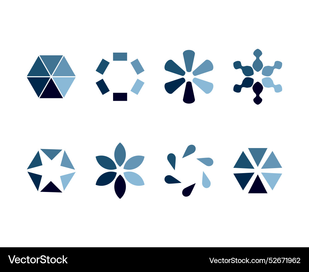 Collection loading bar status icon set of loaded Collection loading bar status icon set of loaded vector image