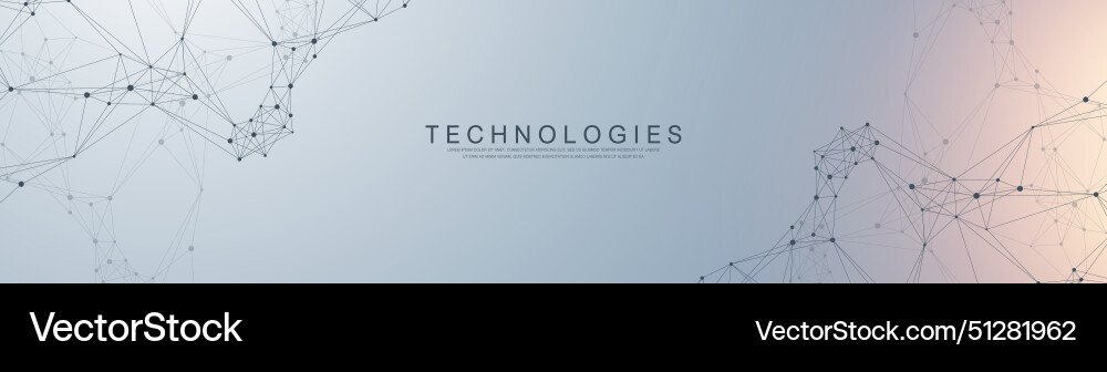 Global network connection banner design template Global network connection banner design template vector image