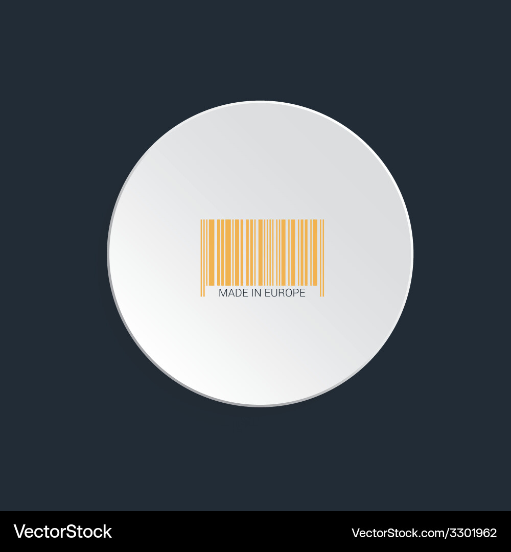 Isolated bar code vector image