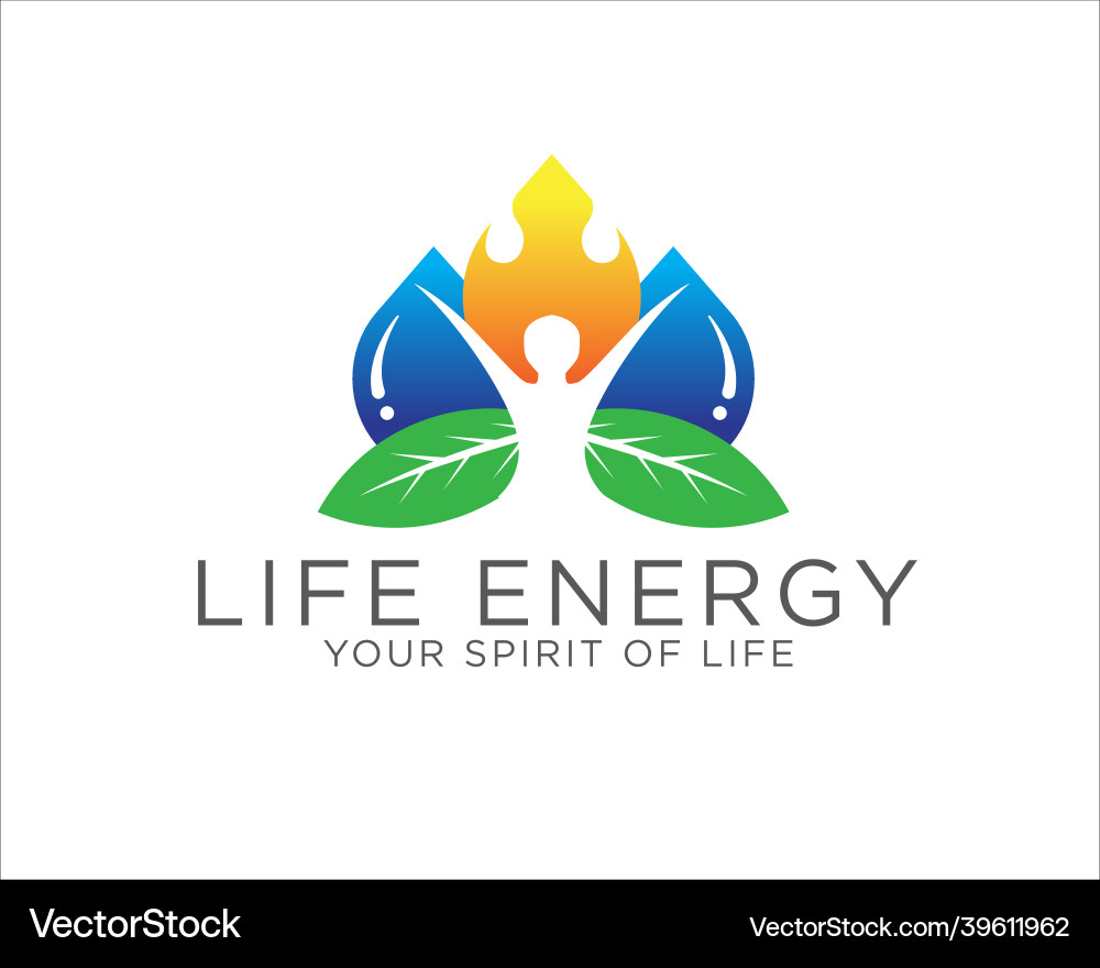 Lebensenergie aus Natur-Logo-Designs für Gesundheit Lebensenergie aus Natur-Logo-Designs für Gesundheit vektorbild
