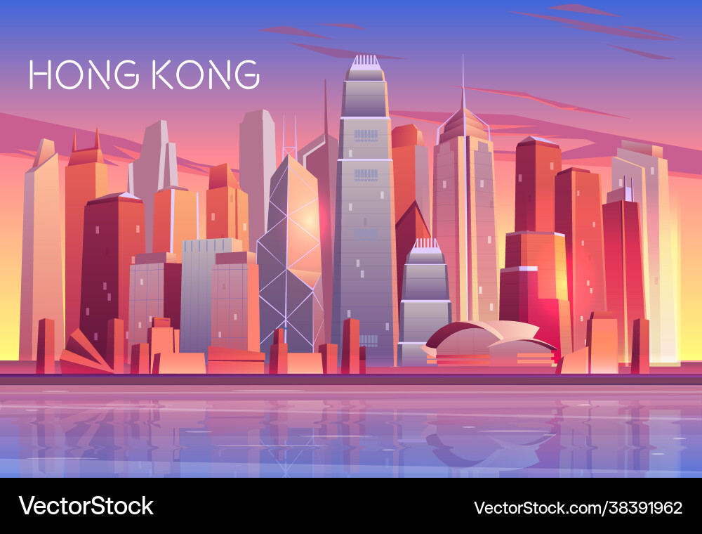 Modern metropolis cartoon background vector image