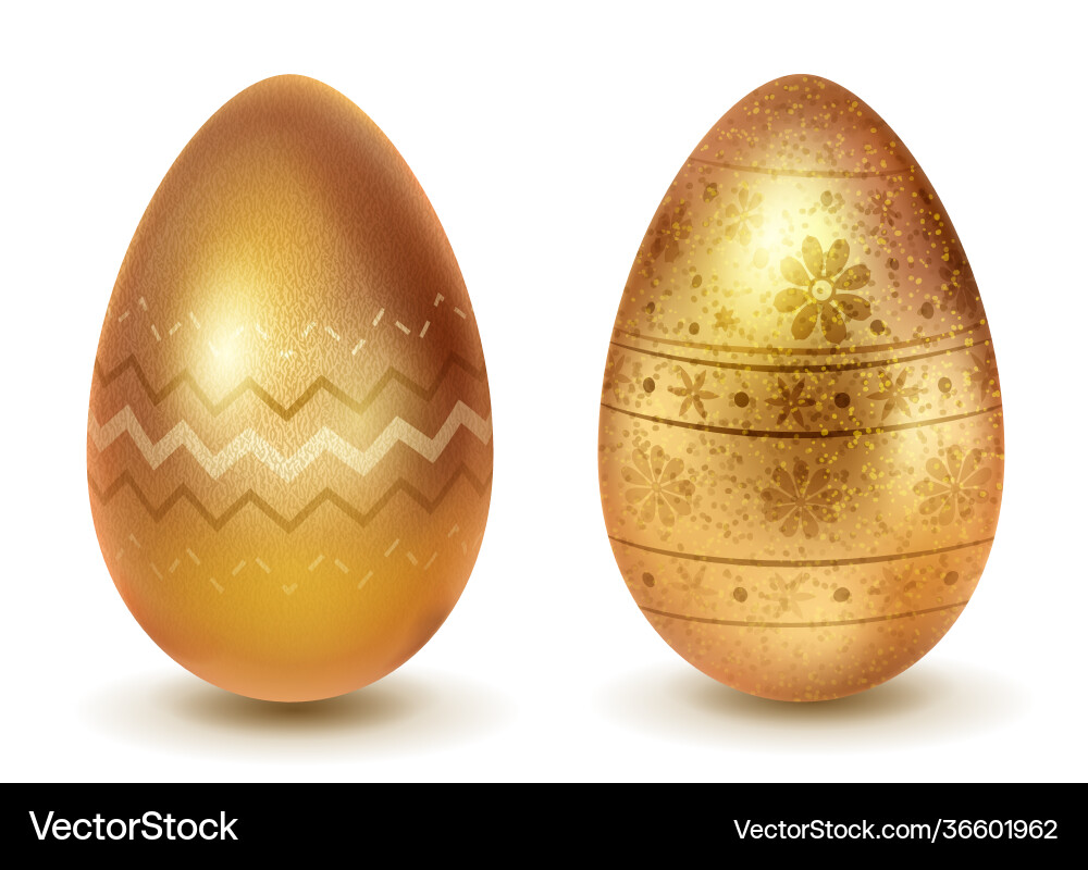 Realistic easter eggs Royalty Free Vector Image