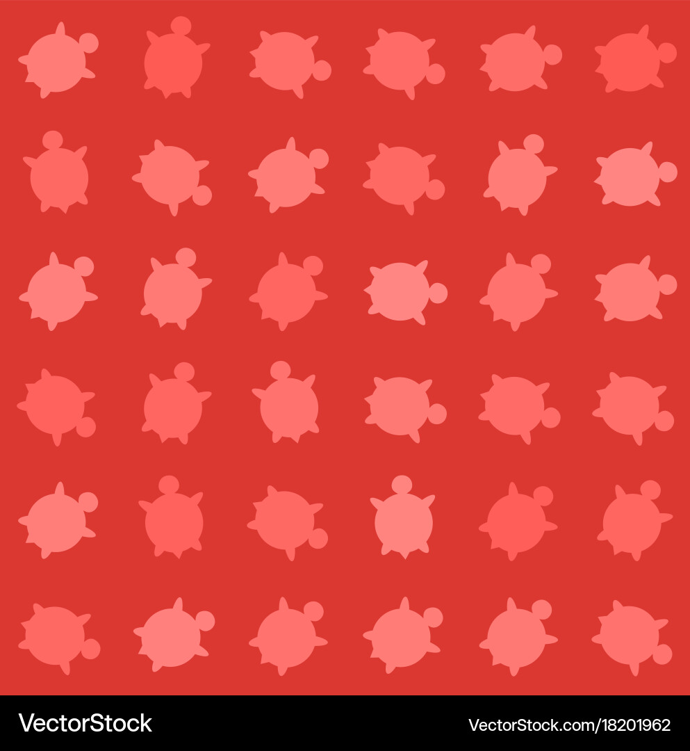 Seamless colorful turtle pattern with lines Vector Image