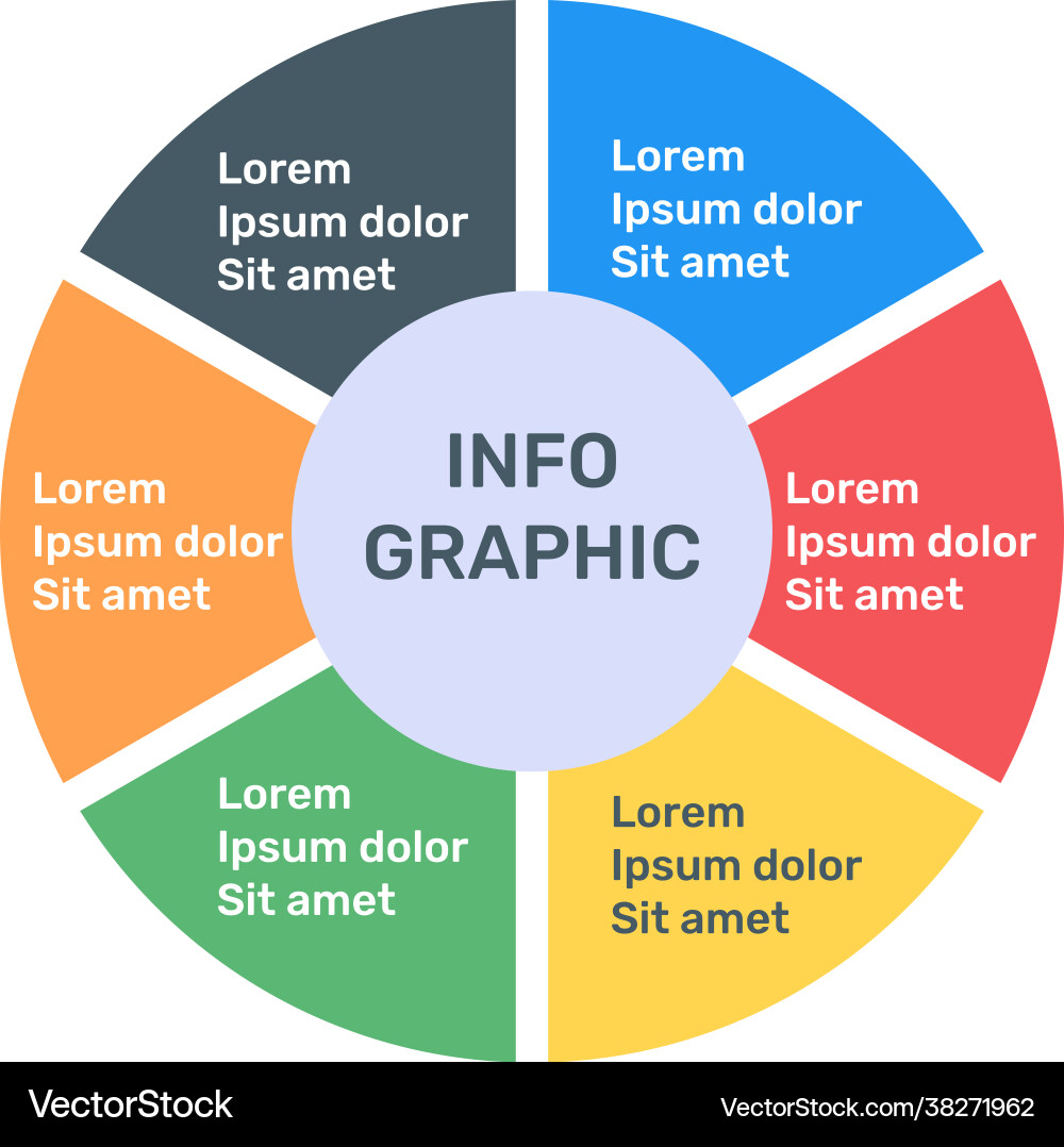 Segmented circle chart vector image