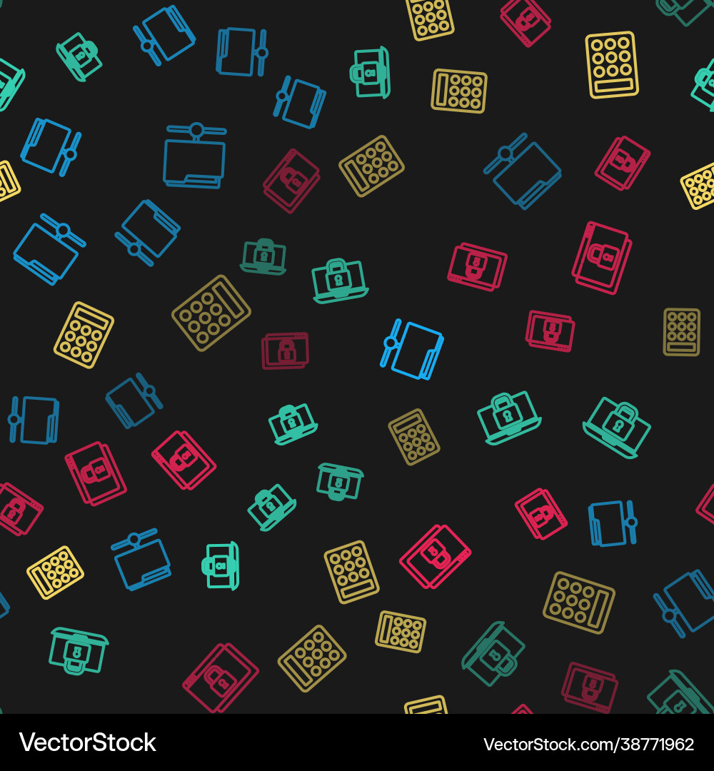 Set line ftp folder laptop and lock password Set line ftp folder laptop and lock password vector image