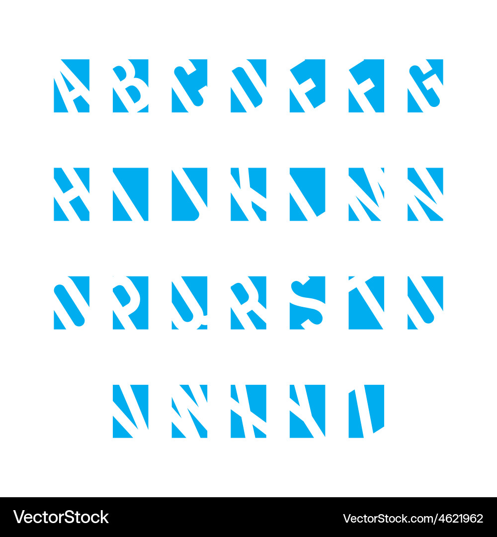 Set of alphabet symbols Vector Image