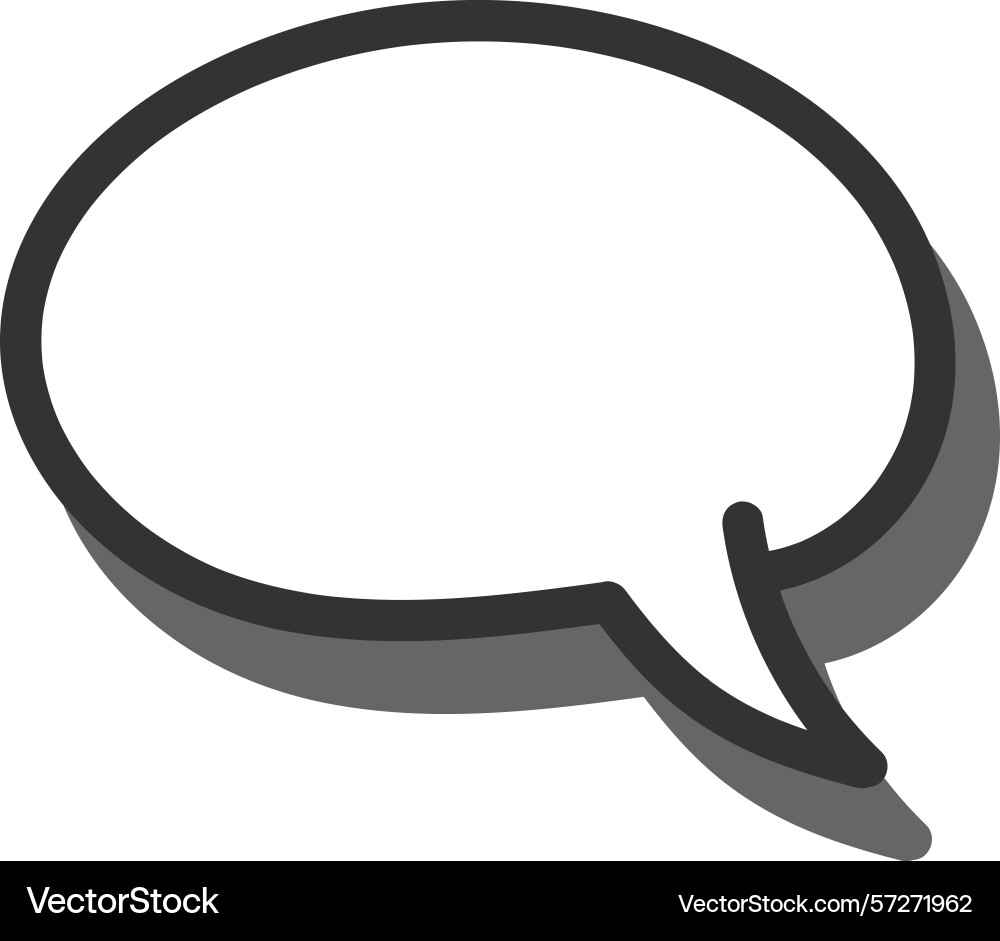 Speech bubble with shadow vector image