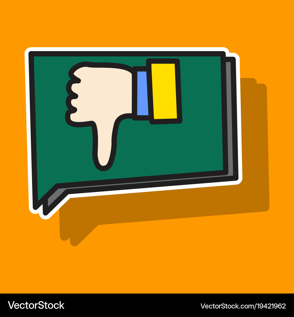 Unlike icon sticker web pointer in eps 10 vector image