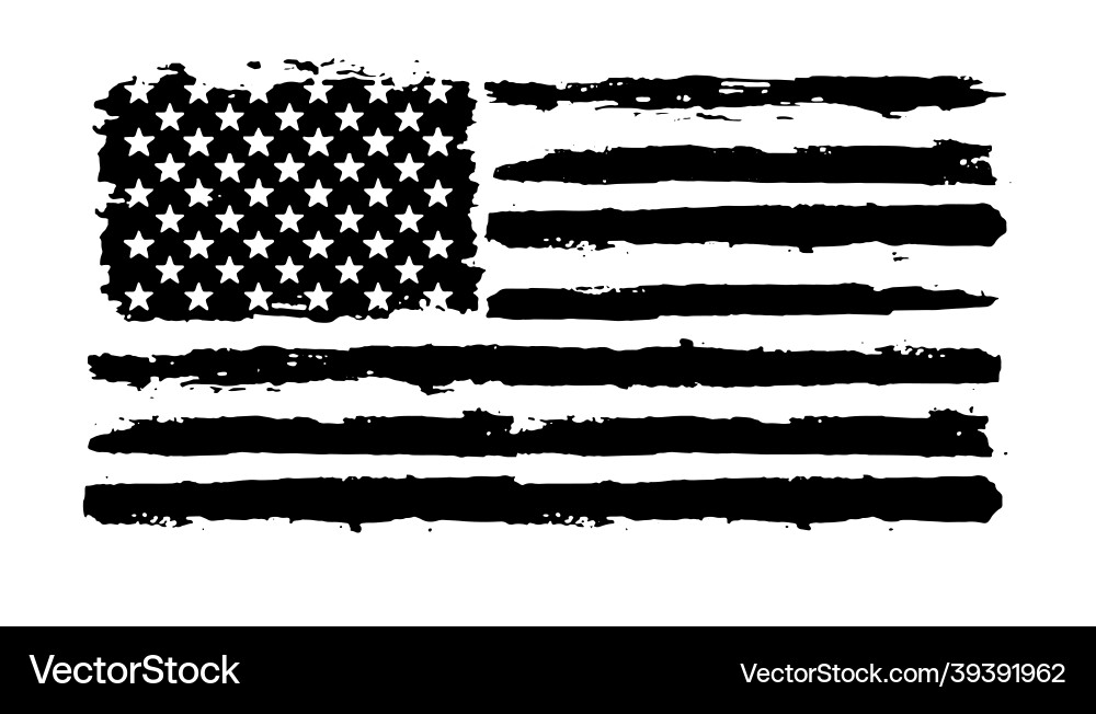 Usa flag distressed american with splash vector image