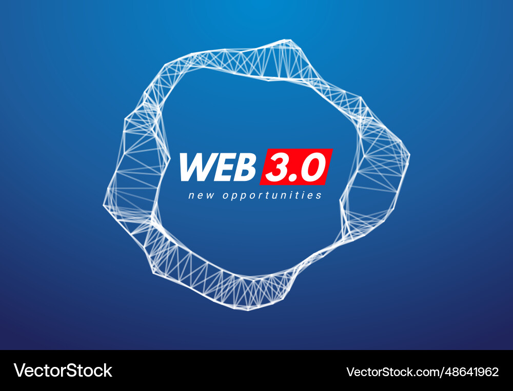 Web 3 world technology digital background web3 Web 3 world technology digital background web3 vector image