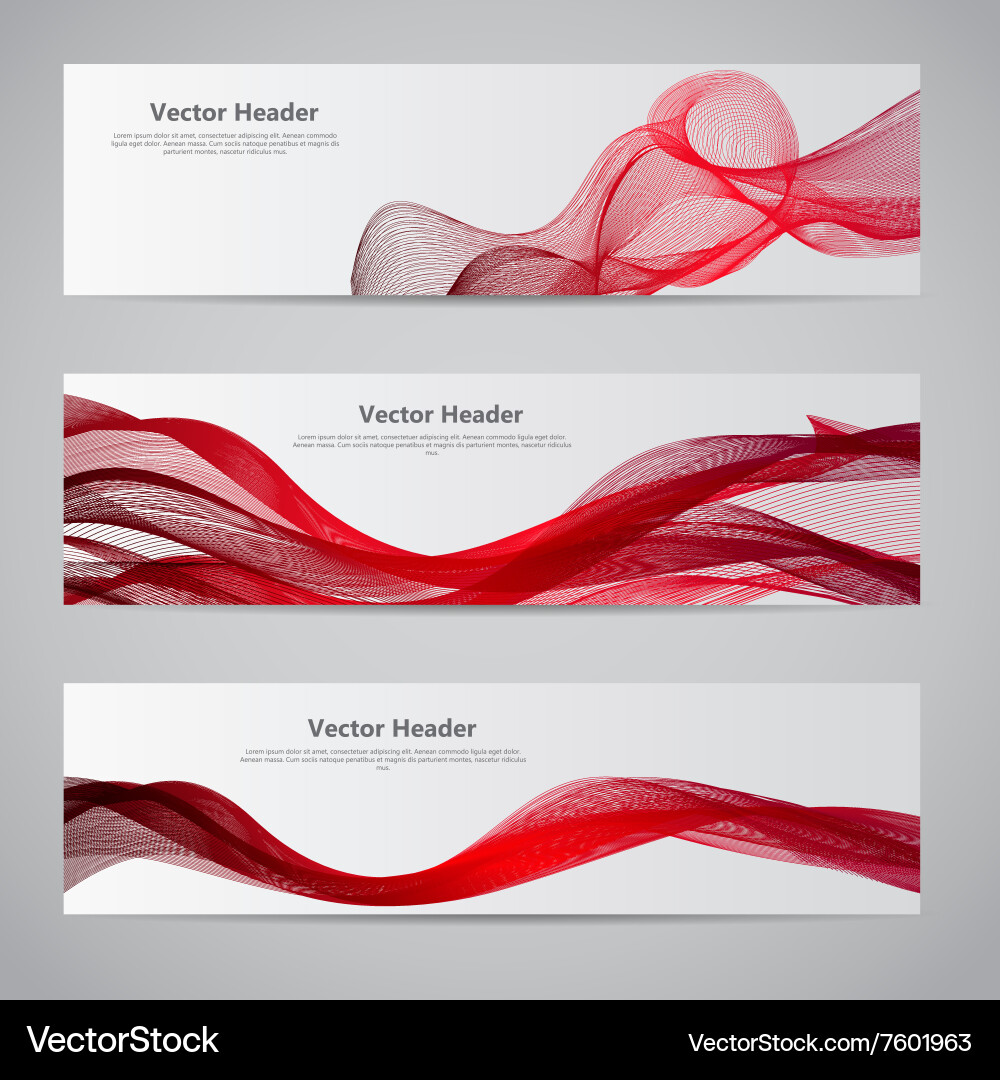 Abstract colored wave header background Vector Image