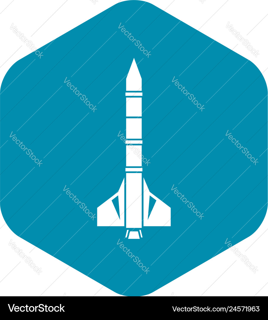 Atomic rocket icon simple style Atomic rocket icon simple style Vector Image