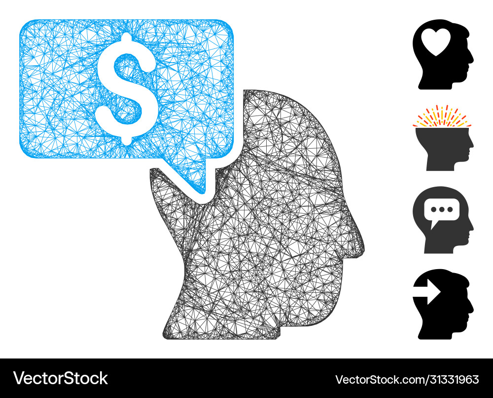 Businessman idea web mesh Vector Image