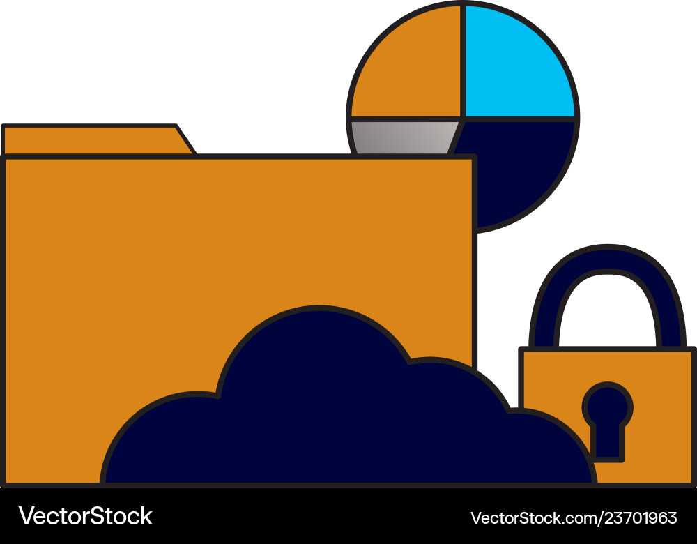 Cloud computing email security Cloud computing email security vector image