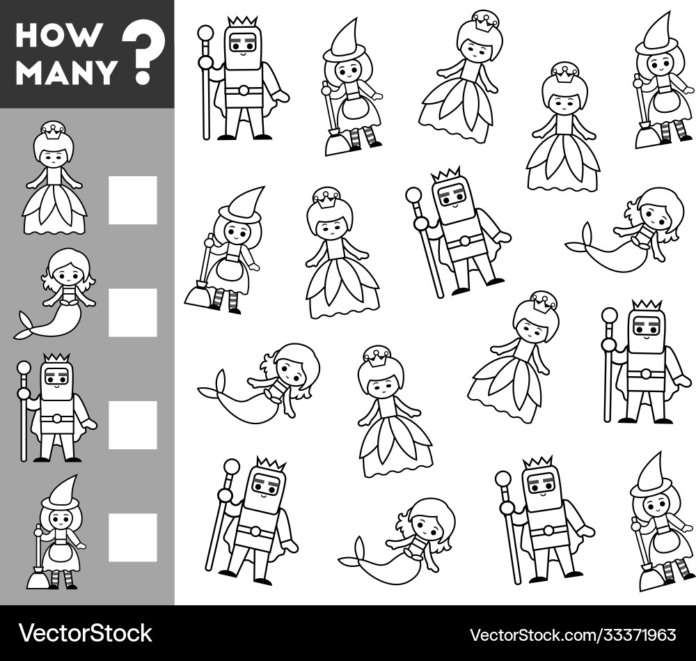 Counting game for preschool children count how Counting game for preschool children count how vector image