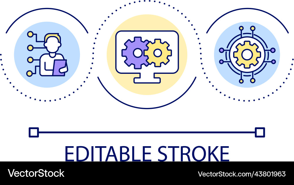 Digital network building loop concept icon Digital network building loop concept icon vector image