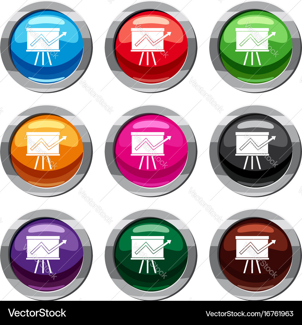 Flip chart with statistics set 9 collection vector image