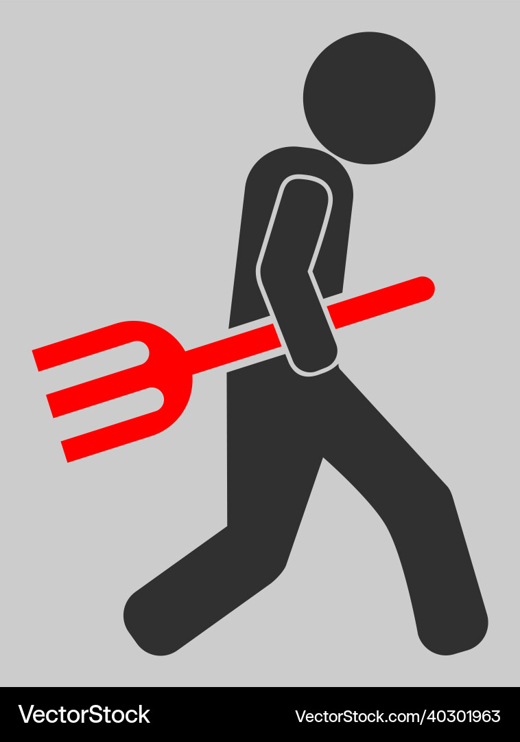 Fork robber icon Fork robber icon vector image