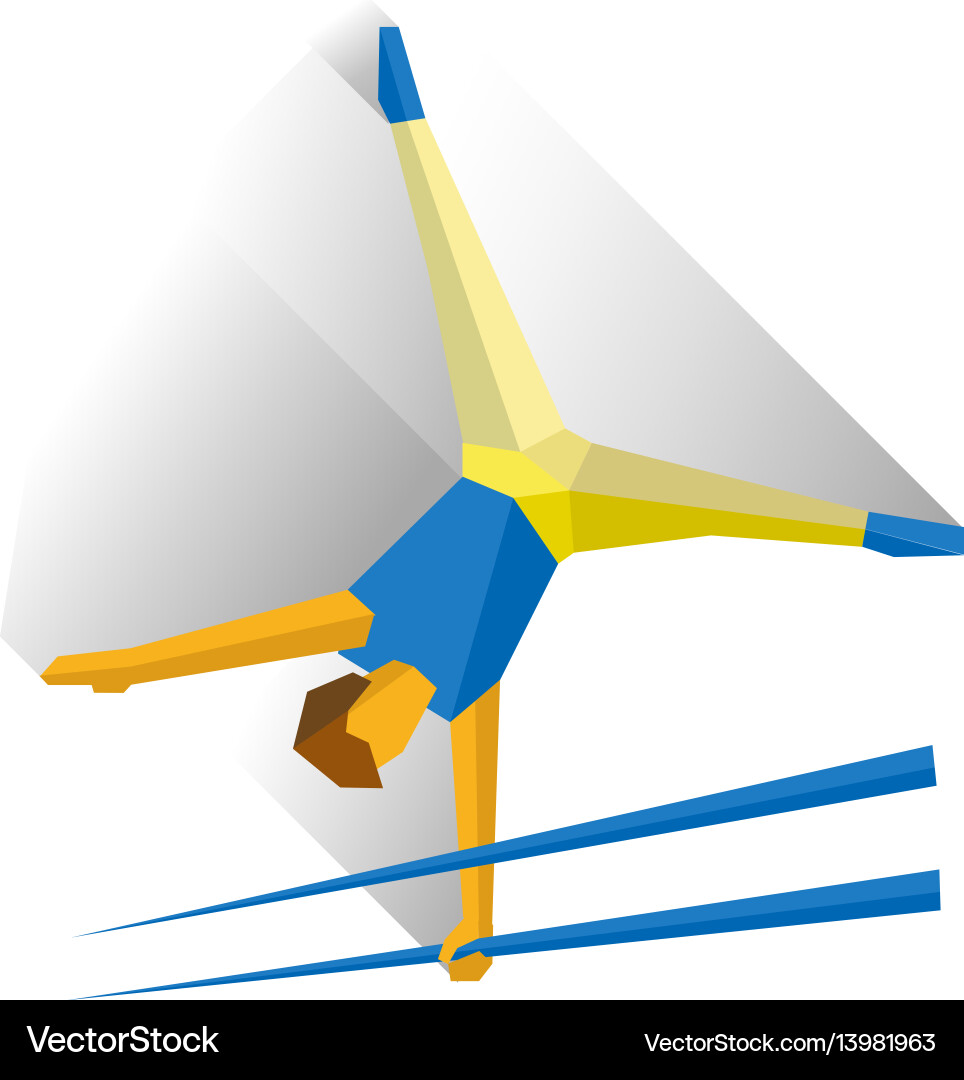 Gymnasts performing a routine on parallel bars Vector Image