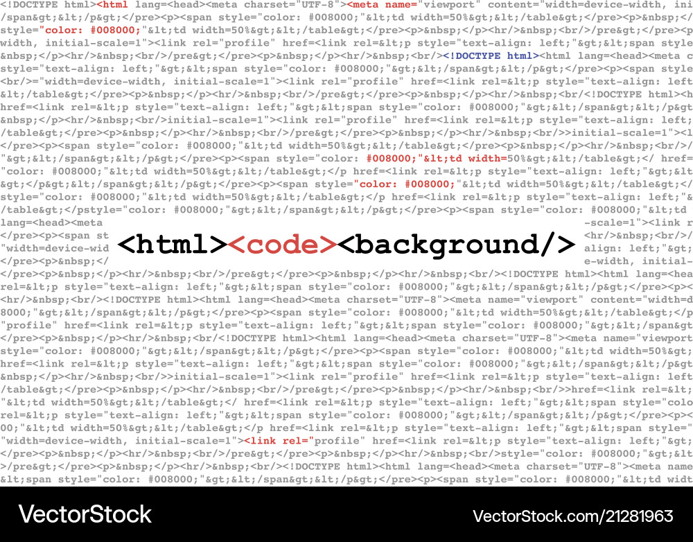 HTML Code Background vector image