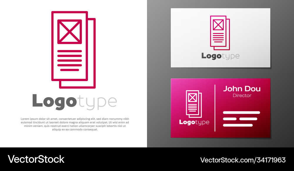 Logotype line browser window icon isolated Logotype line browser window icon isolated Vector Image