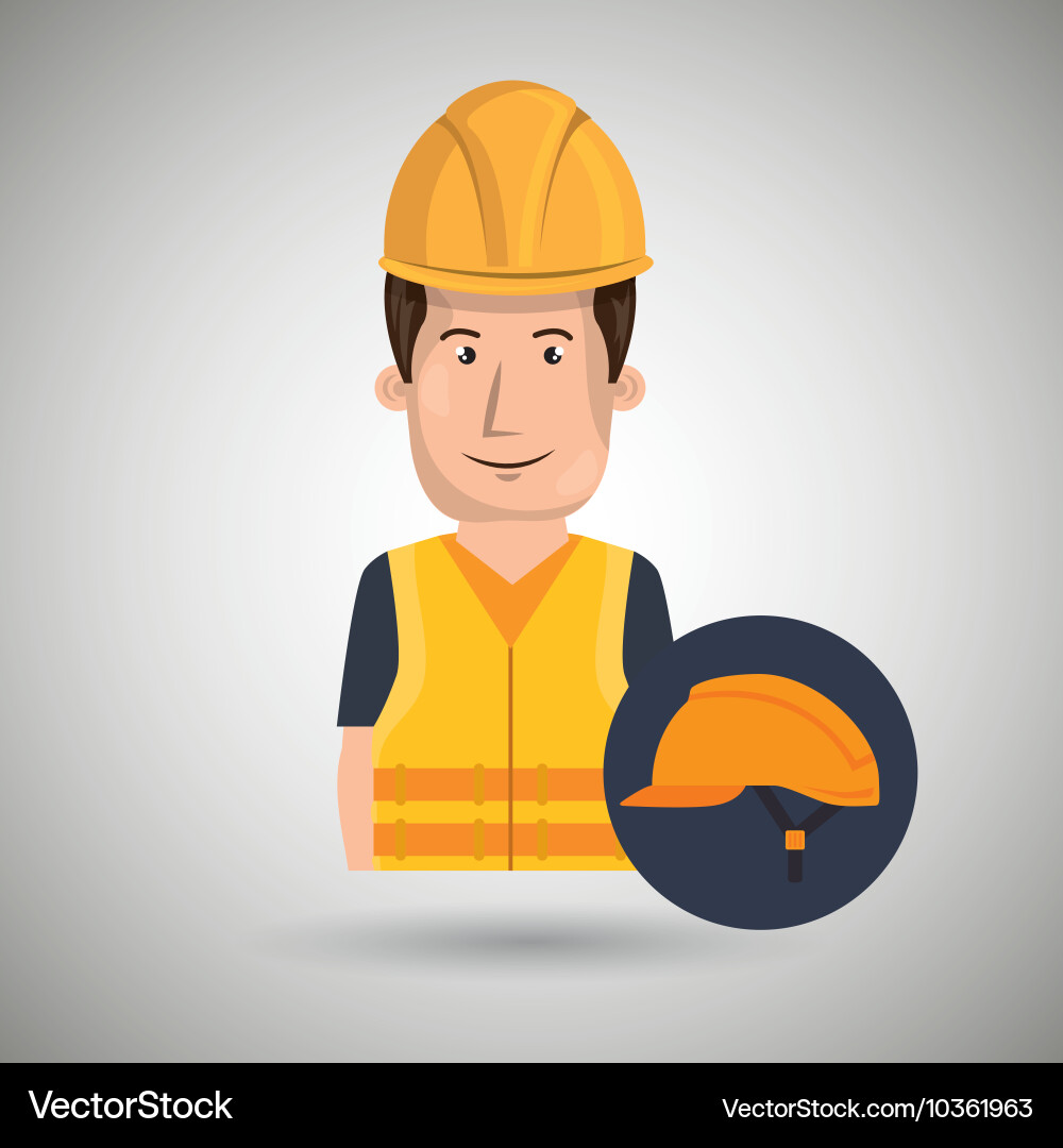 Man worker protection tools icon Vector Image