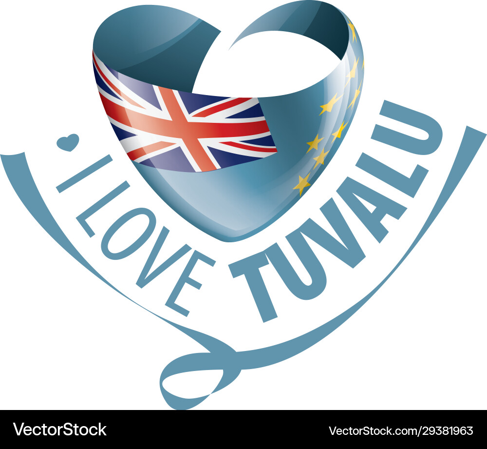 National flag tuvalu in shape National flag tuvalu in shape Vector Image