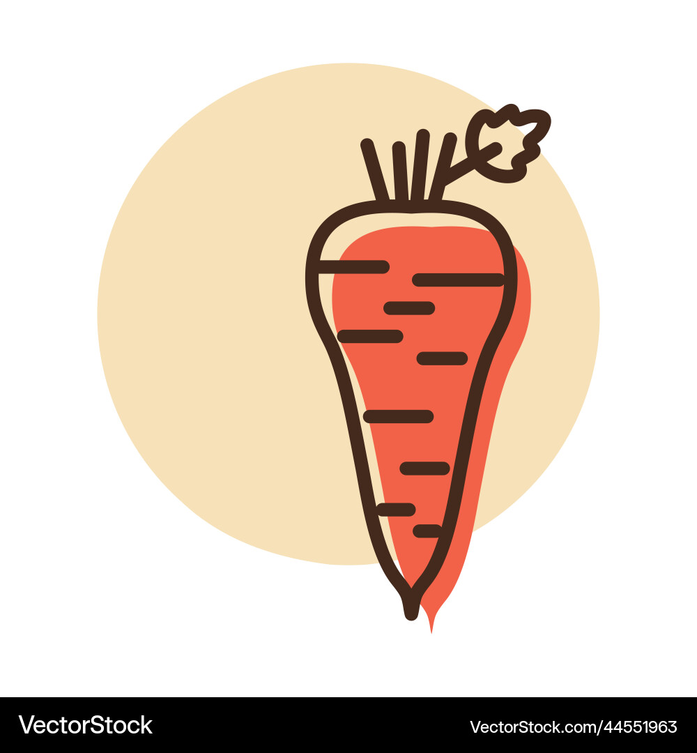 Parsnip root isolated icon vegetable sign Vector Image
