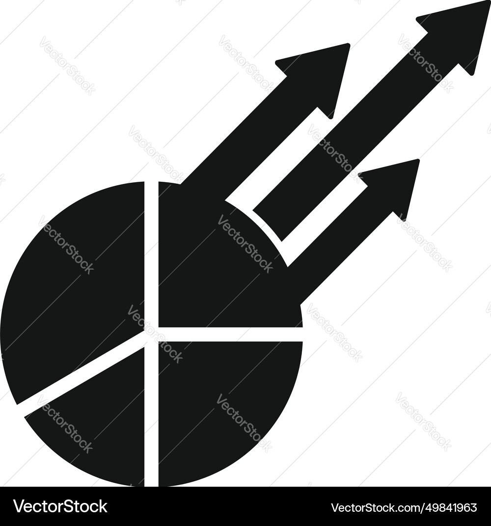 Pie chart online icon simple graph direct Pie chart online icon simple graph direct vector image