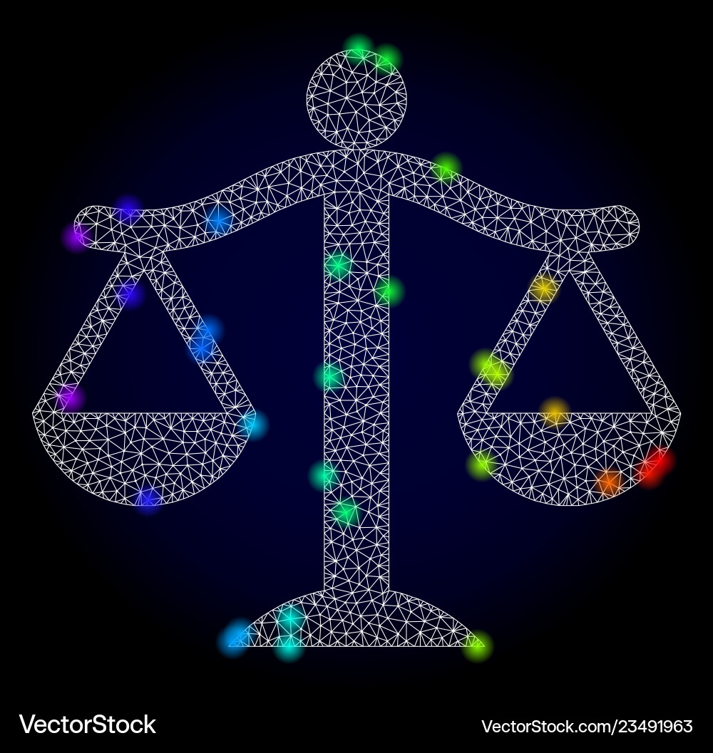 Polygonal mesh judge with spectrum colored Polygonal mesh judge with spectrum colored vector image