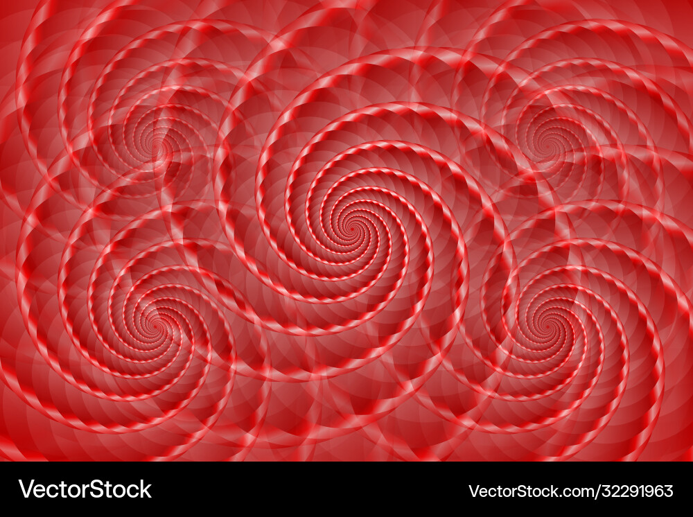 Red twisted and ribbed spiral objects Red twisted and ribbed spiral objects vector image