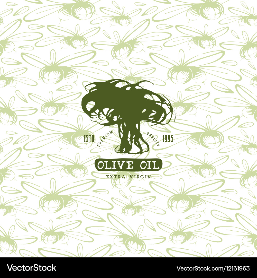Seamless pattern with the image of olives vector image