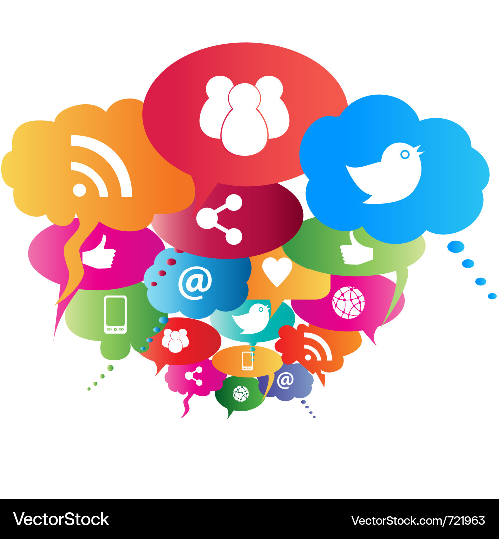 Social media icons vector image