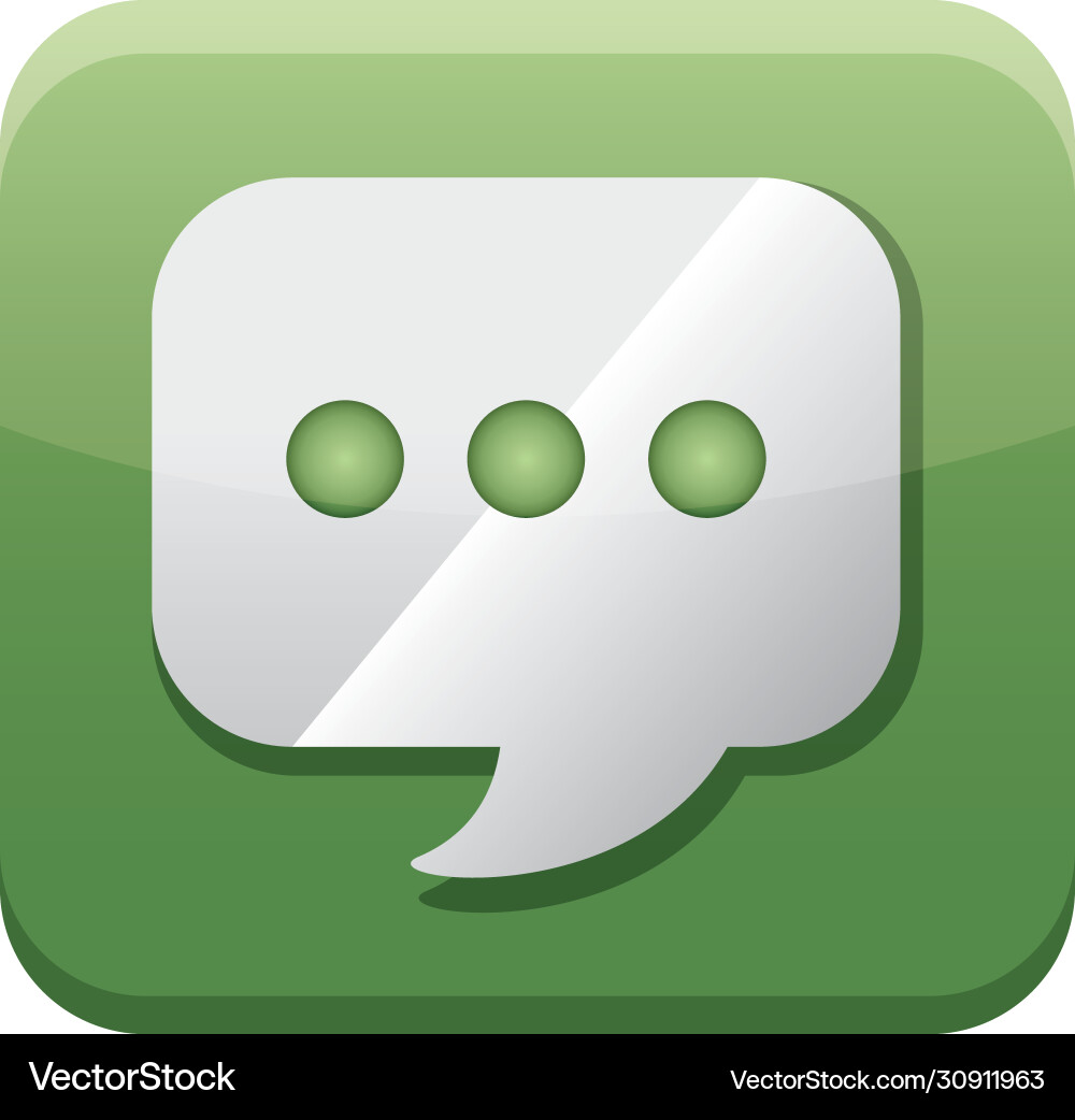 Speech bubble app button menu isolated icon vector image