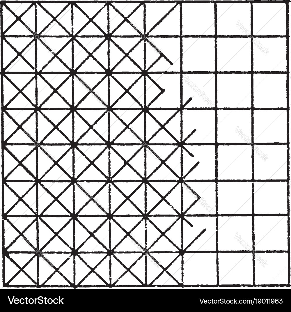Squares diagonal lines repeating patterns connect Vector Image