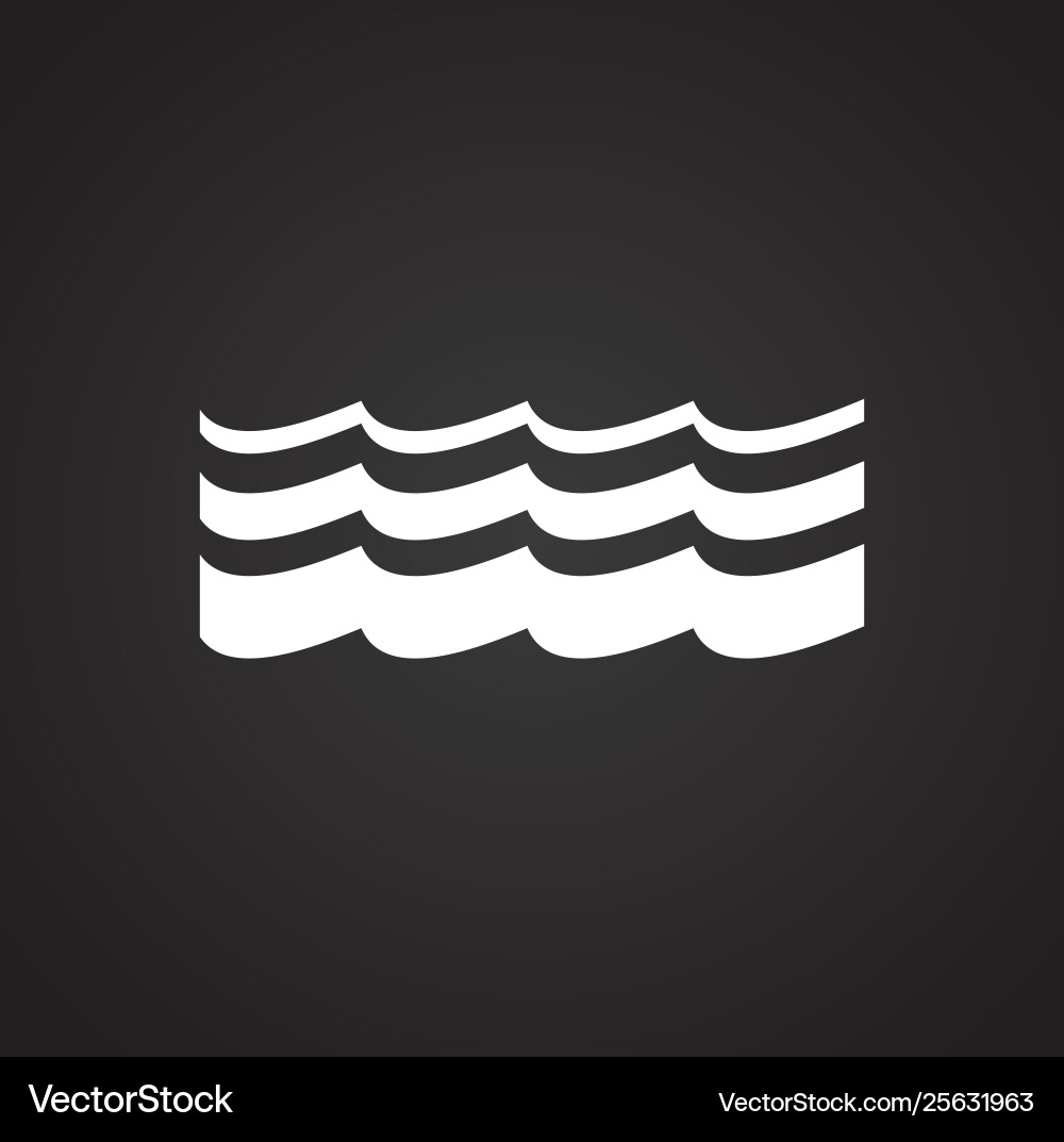 Wave icon on background for graphic and web design Wave icon on background for graphic and web design vector image