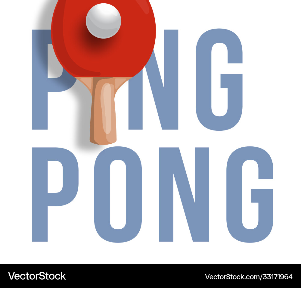 Abstract ping pong racket isolated on light Abstract ping pong racket isolated on light Vector Image