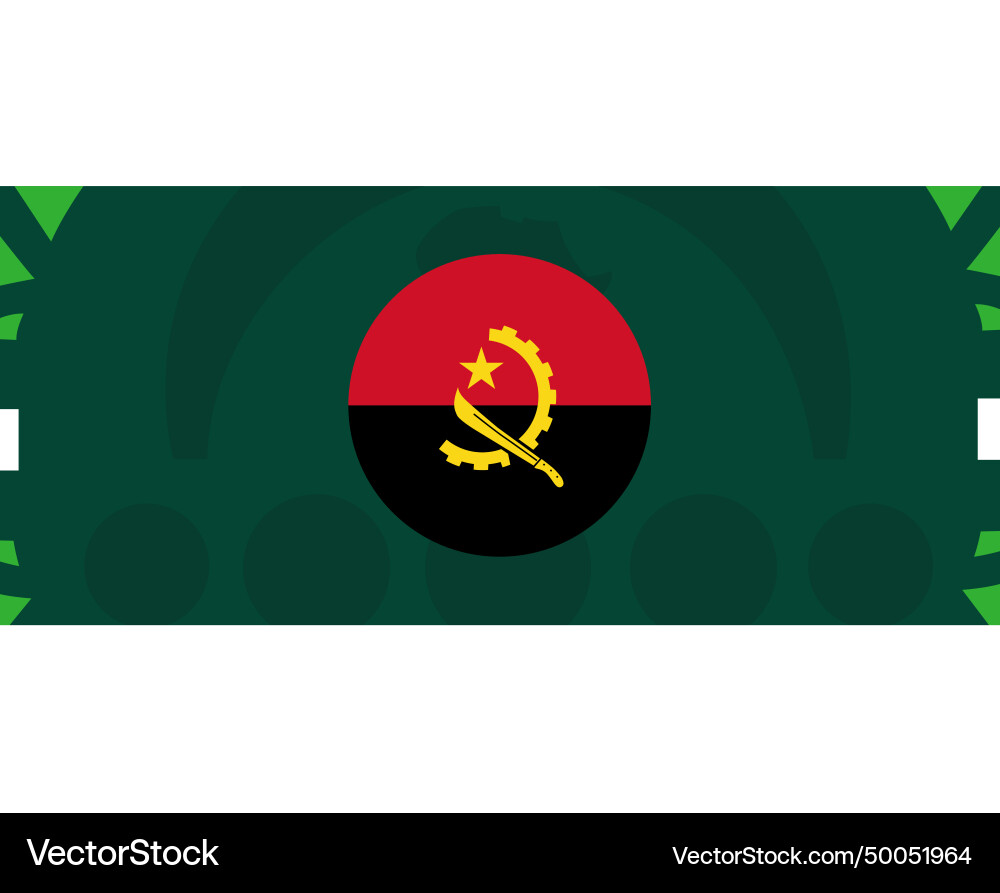 Angola Flagge Emblem Afrikanische Nationen 2023 Teams Angola Flagge Emblem Afrikanische Nationen 2023 Teams vektorbild